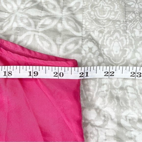 Diane Von Furstenberg DVF Hot Pink Barbie Silk Spaghetti Strap Tank Top Large - Picture 9 of 13